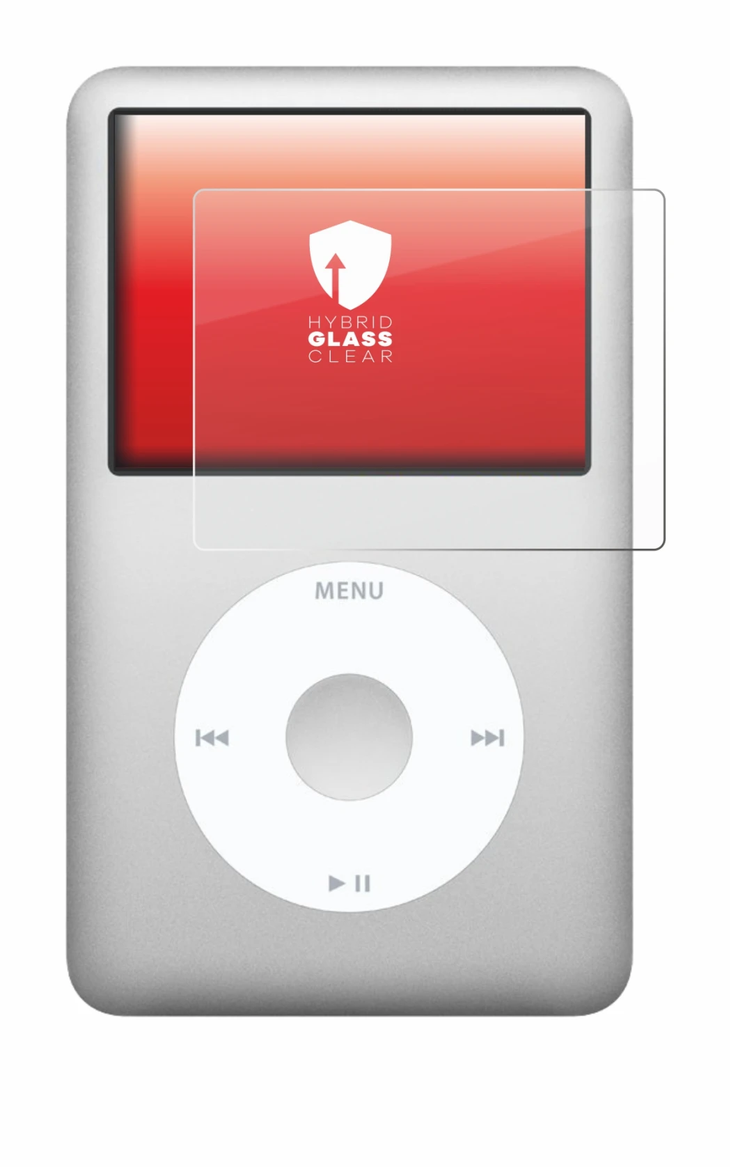 Immagine del dispositivo Apple iPod classic 160 GB (7a Gen.) con un'ampia varietà di protezioni per lo schermo.