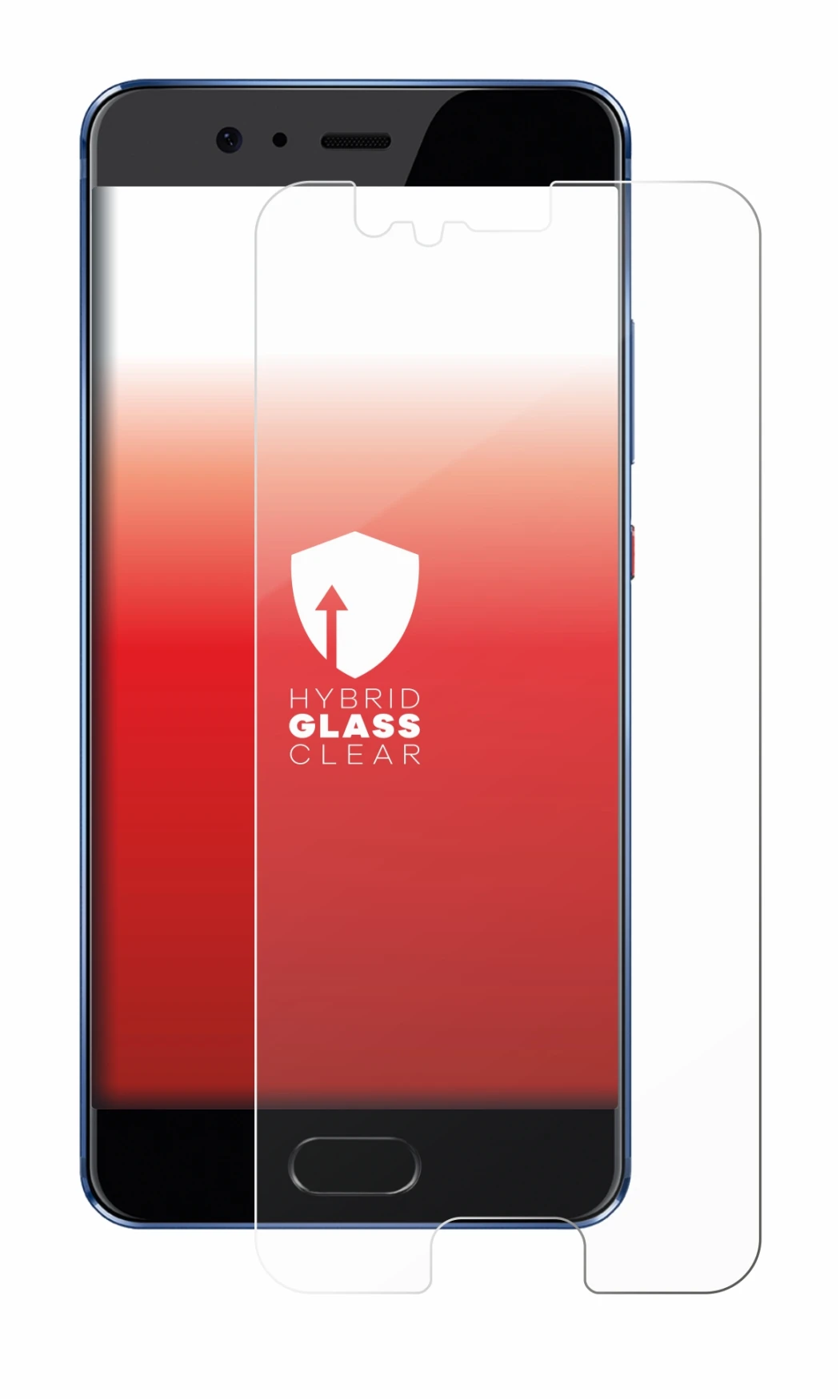 Immagine del dispositivo Huawei P10 con un'ampia varietà di protezioni per lo schermo.