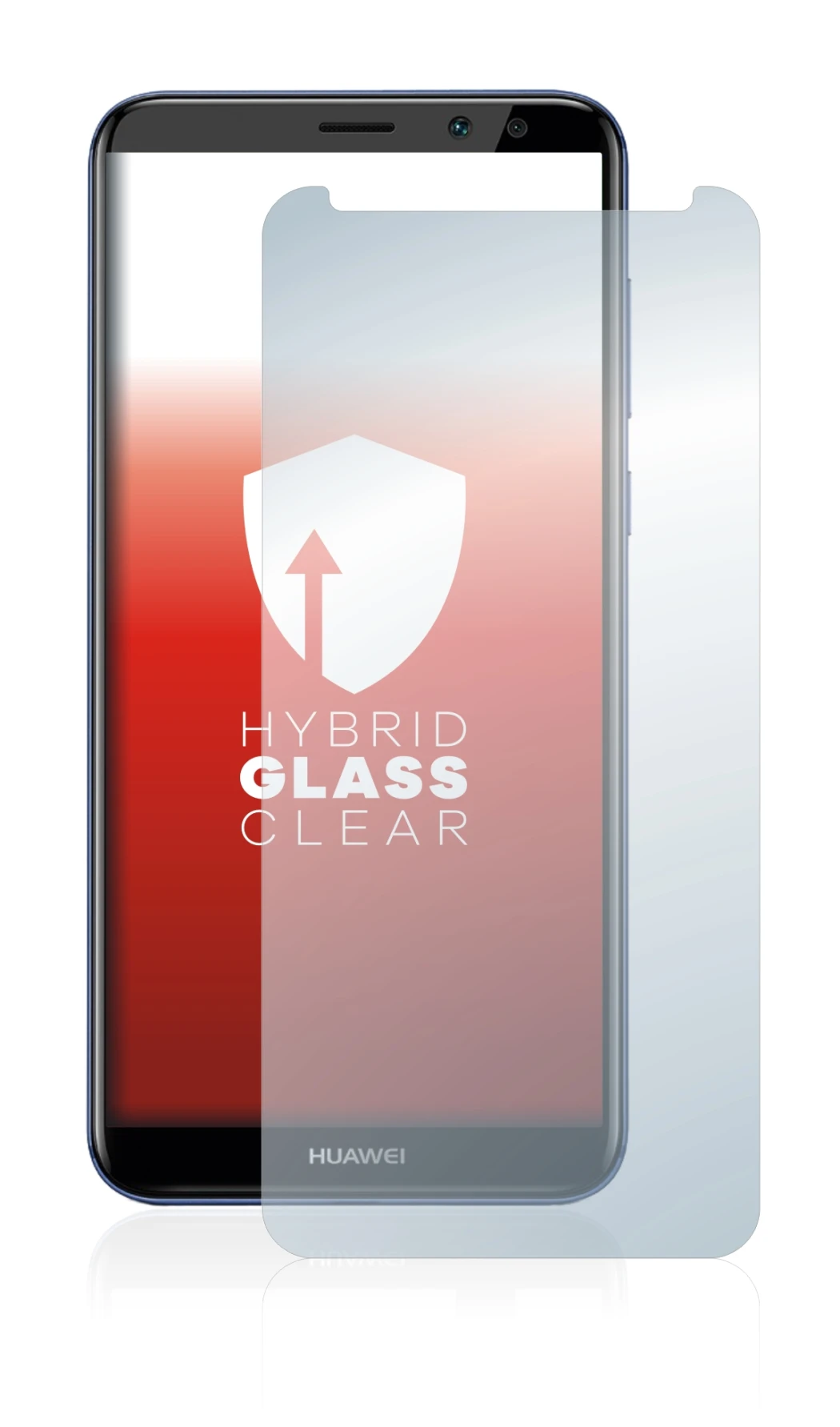 Immagine del dispositivo Huawei Mate 10 Lite con un'ampia varietà di protezioni per lo schermo.