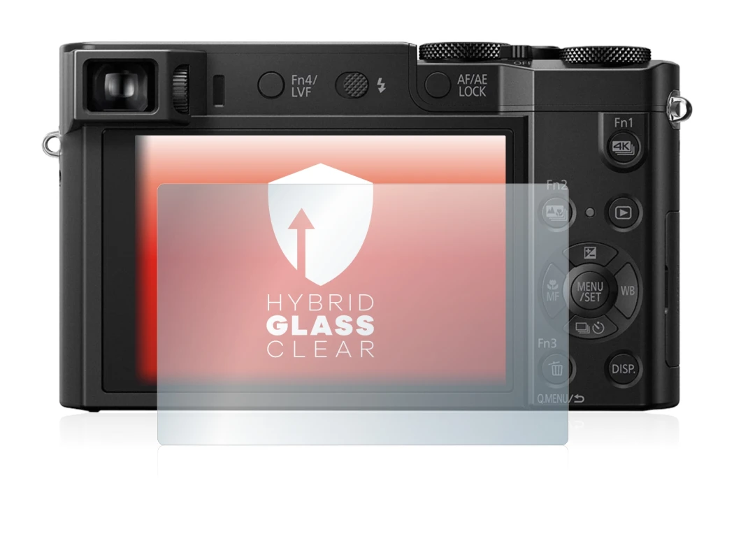 Immagine del dispositivo Panasonic Lumix DMC-TZ100 con un'ampia varietà di protezioni per lo schermo.