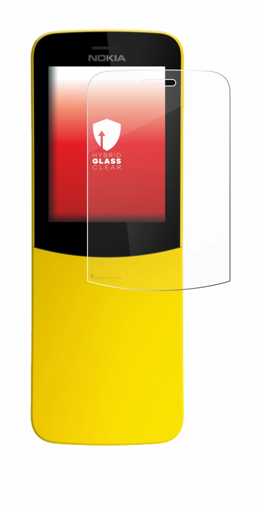 Immagine del dispositivo Nokia 8110 con un'ampia varietà di protezioni per lo schermo.