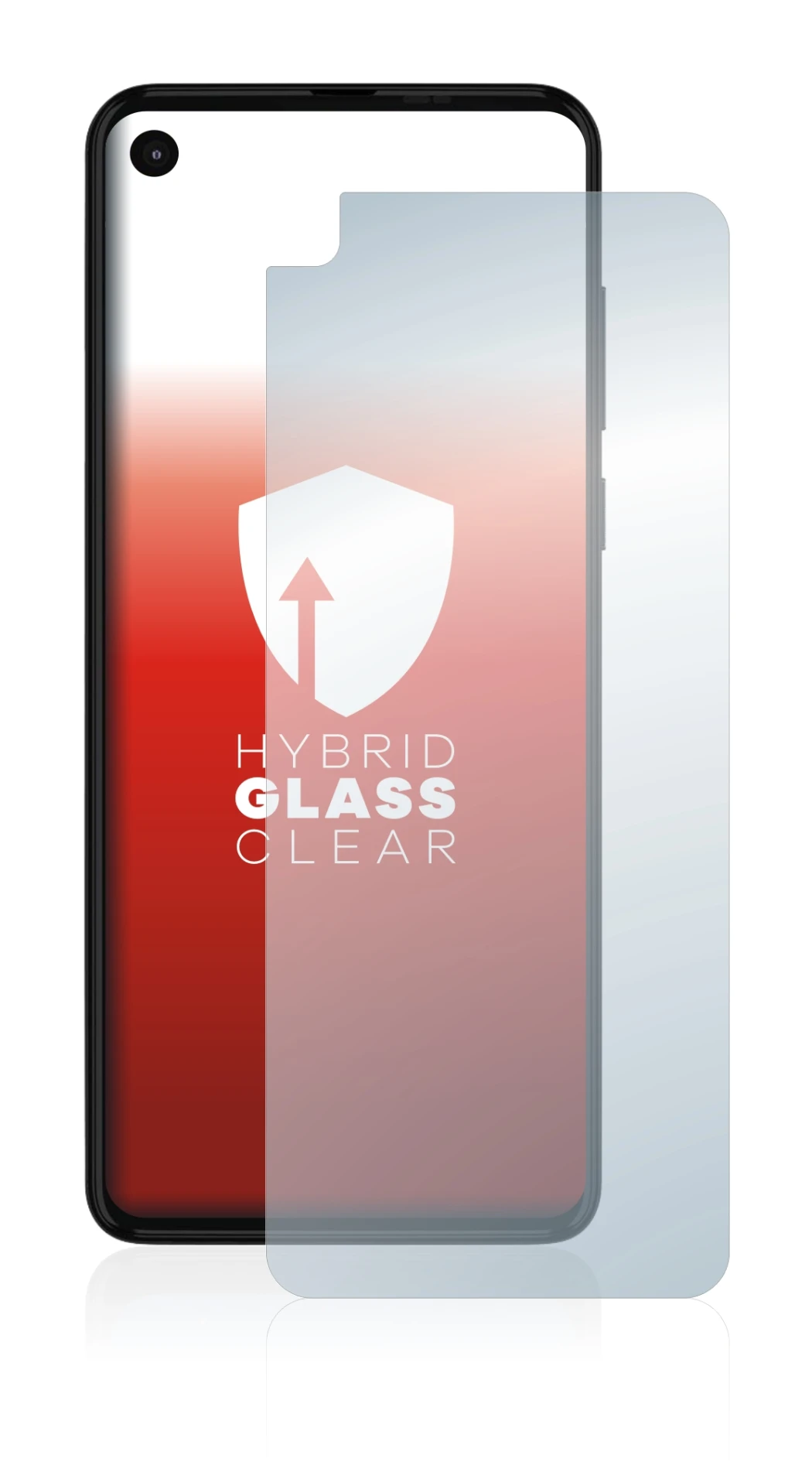 Immagine del dispositivo Motorola One Action con un'ampia varietà di protezioni per lo schermo.