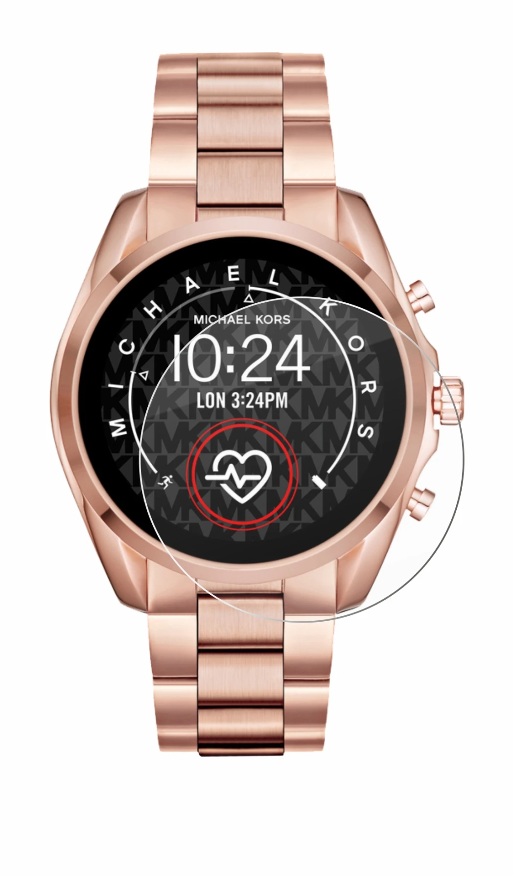 Immagine del dispositivo Michael Kors Access Bradshaw 2 con un'ampia varietà di protezioni per lo schermo.