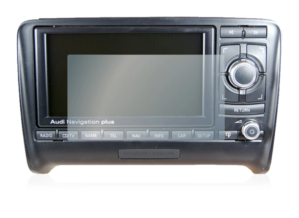 Immagine del dispositivo Audi A4 8E 2004-2009 RNS-E con un'ampia varietà di protezioni per lo schermo.