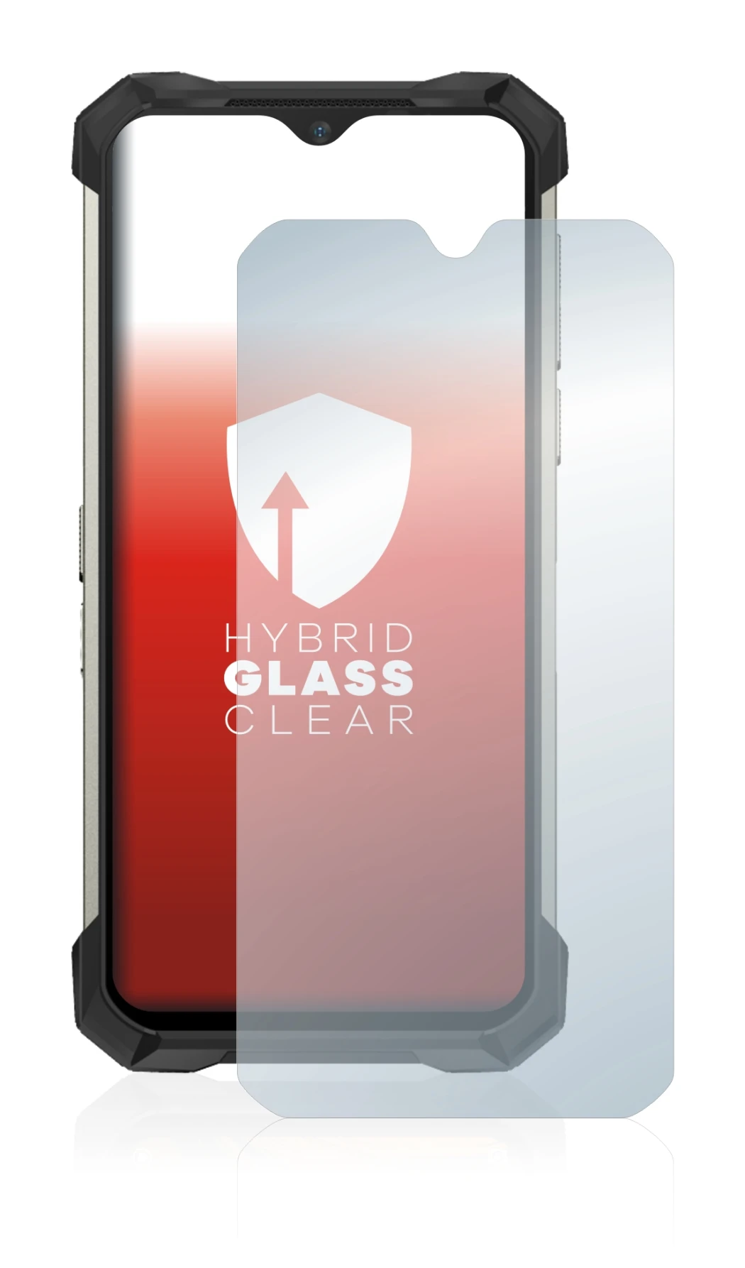 Immagine del dispositivo Doogee S88 Pro con un'ampia varietà di protezioni per lo schermo.