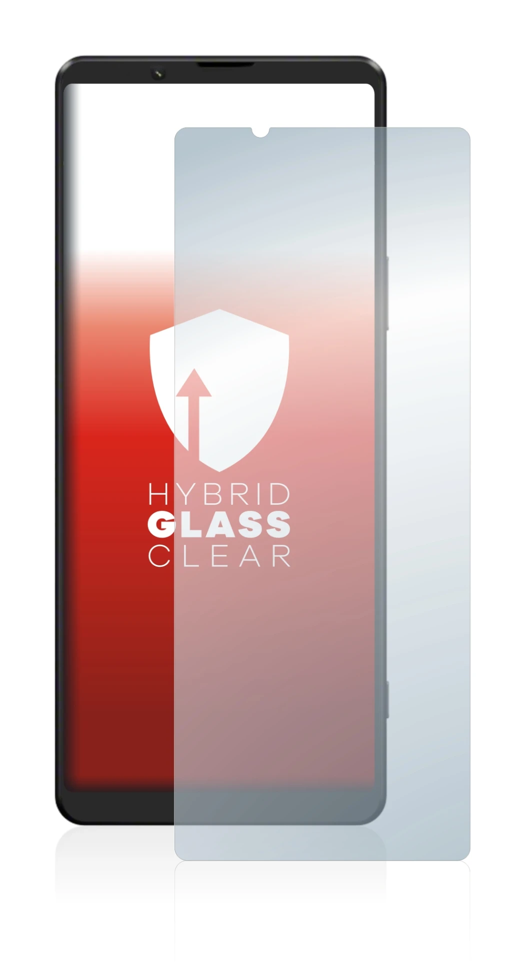 Immagine del dispositivo Sony Xperia 1 III con un'ampia varietà di protezioni per lo schermo.