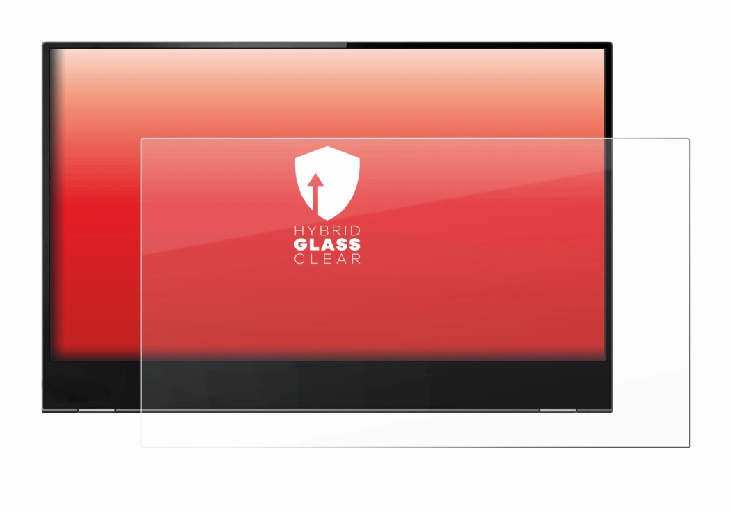 Immagine del dispositivo Lenovo ThinkVision M14t con un'ampia varietà di protezioni per lo schermo.