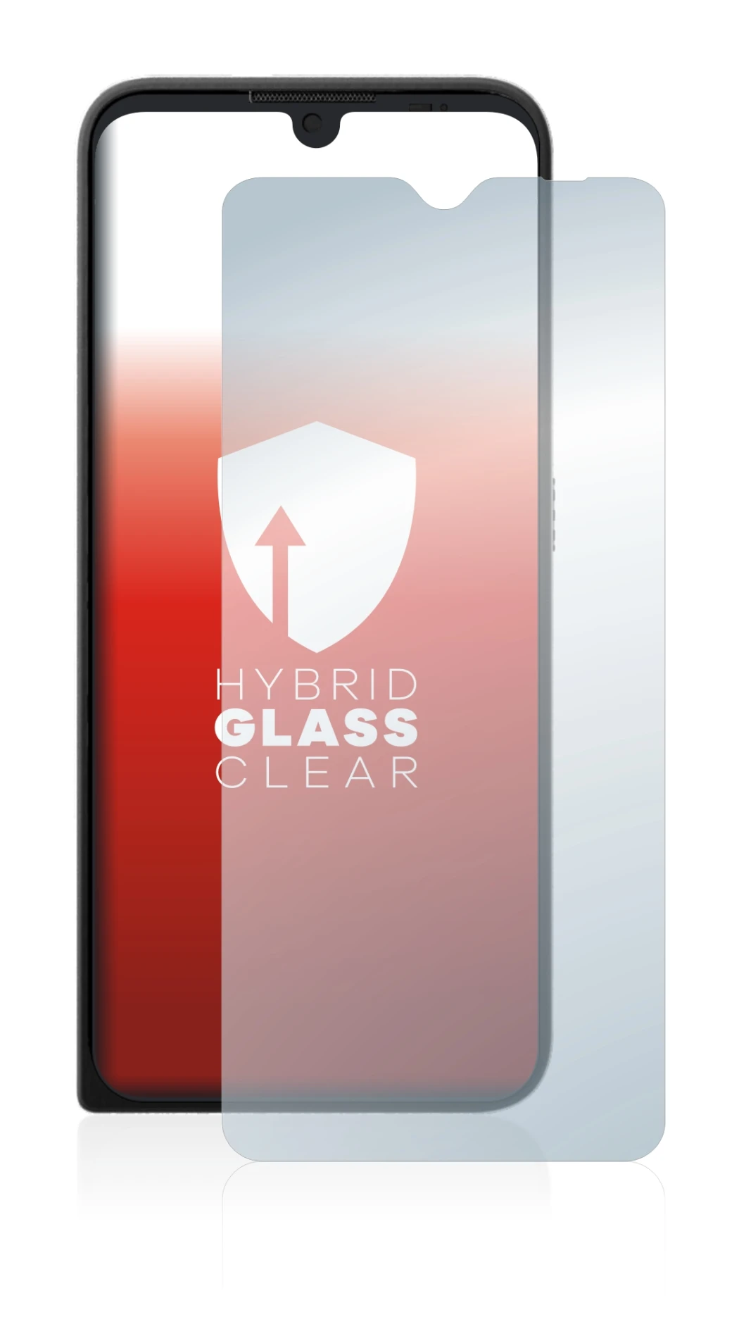 Immagine del dispositivo Motorola Defy 2021 con un'ampia varietà di protezioni per lo schermo.