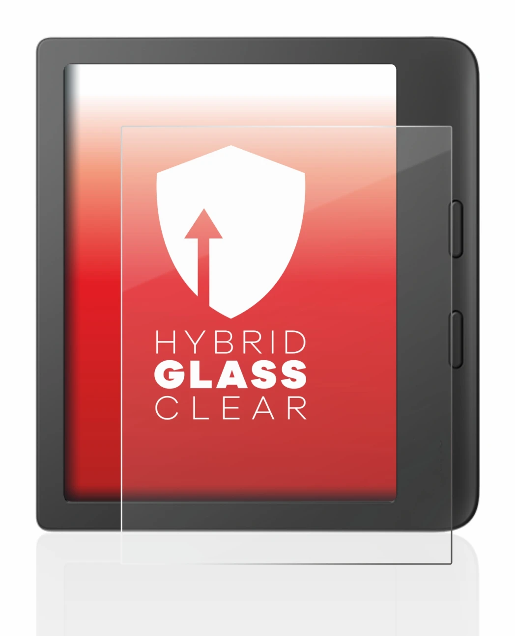 Immagine del dispositivo Tolino Vision 6 con un'ampia varietà di protezioni per lo schermo.