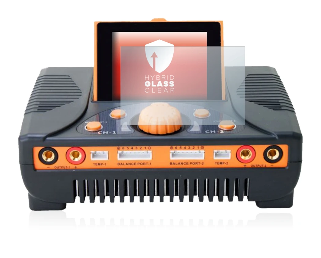 Immagine del dispositivo Junsi iCharger 406 Duo con un'ampia varietà di protezioni per lo schermo.