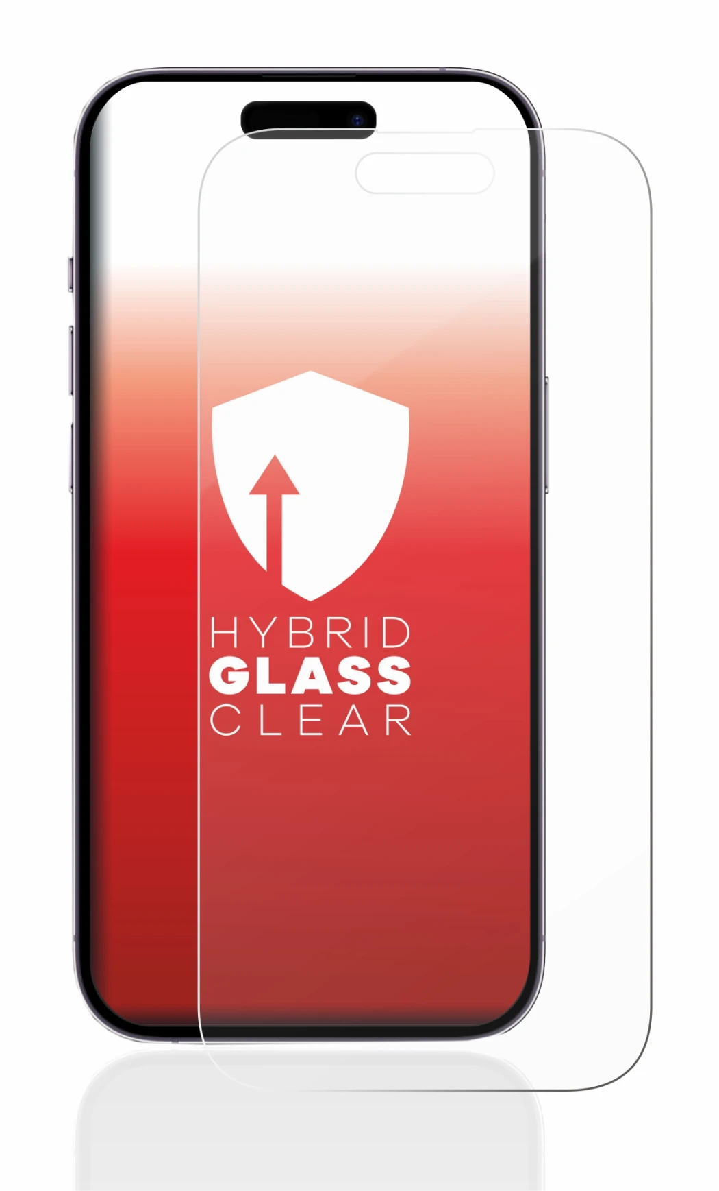 Immagine del dispositivo Apple iPhone 14 Pro con un'ampia varietà di protezioni per lo schermo.