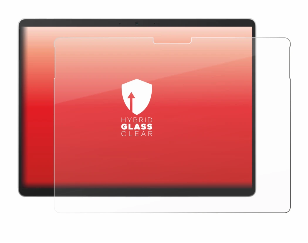 Immagine del dispositivo Microsoft Surface Pro 9 con un'ampia varietà di protezioni per lo schermo.