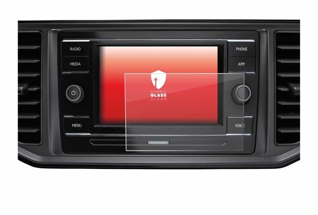 Immagine del dispositivo Volkswagen Crafter Composition Colour 2022 con un'ampia varietà di protezioni per lo schermo.