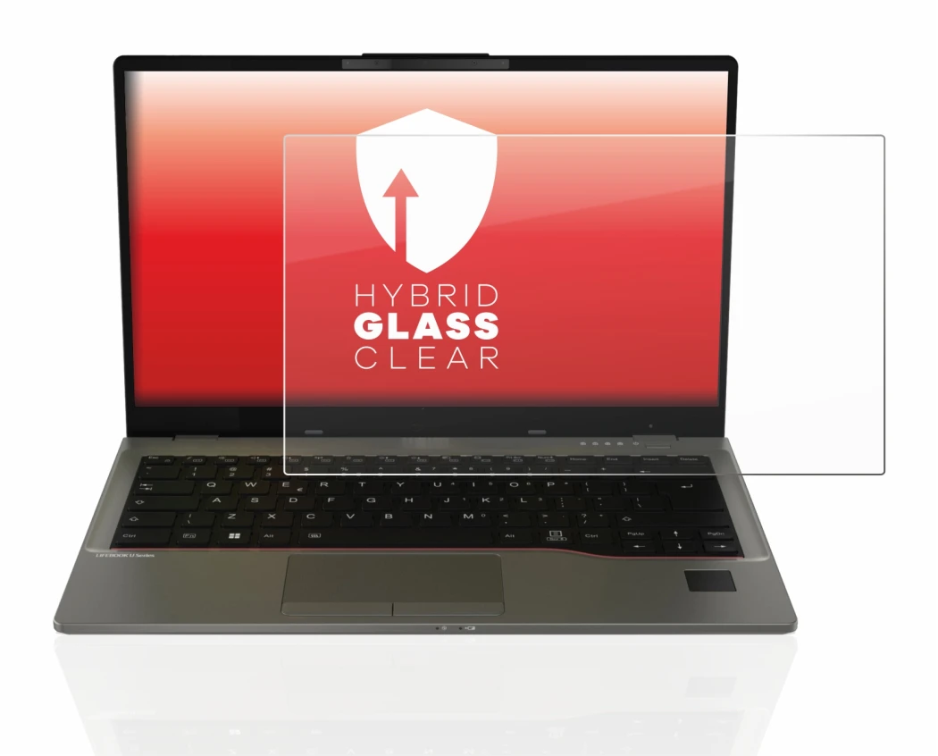 Immagine del dispositivo Fujitsu Lifebook U7412 con un'ampia varietà di protezioni per lo schermo.