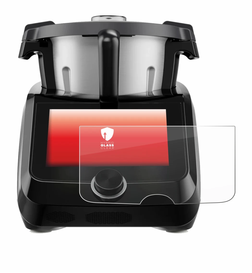 Immagine del dispositivo SilverCrest Monsieur Cuisine Smart BLACK EDITION con un'ampia varietà di protezioni per lo schermo.