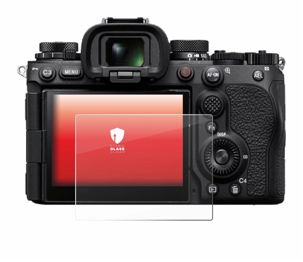 Immagine del dispositivo Sony Alpha 9 III con un'ampia varietà di protezioni per lo schermo.