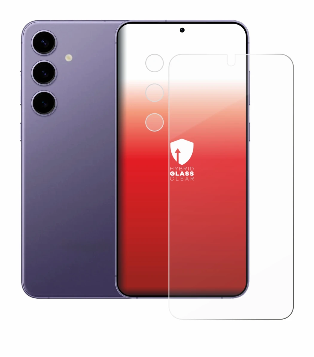 Immagine del dispositivo Samsung Galaxy S24 (Fronte+Fotocamera) con un'ampia varietà di protezioni per lo schermo.