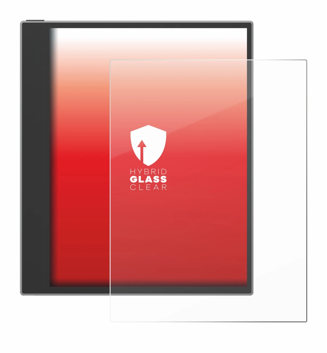 Immagine del dispositivo PocketBook InkPad Eo (2024) con un'ampia varietà di protezioni per lo schermo.