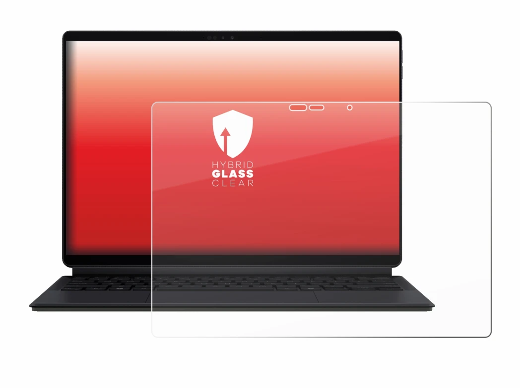 Immagine del dispositivo ASUS ProArt PZ13 con un'ampia varietà di protezioni per lo schermo.