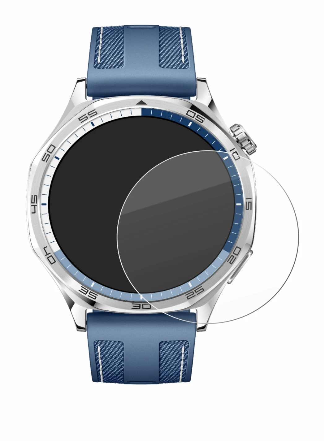 Immagine del dispositivo Huawei Watch GT 5 (46 mm) con un'ampia varietà di protezioni per lo schermo.