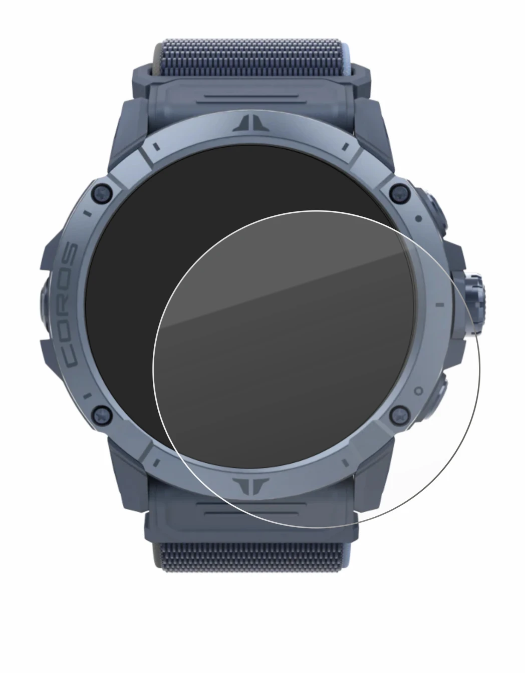 Immagine del dispositivo Coros Vertix 2S con un'ampia varietà di protezioni per lo schermo.