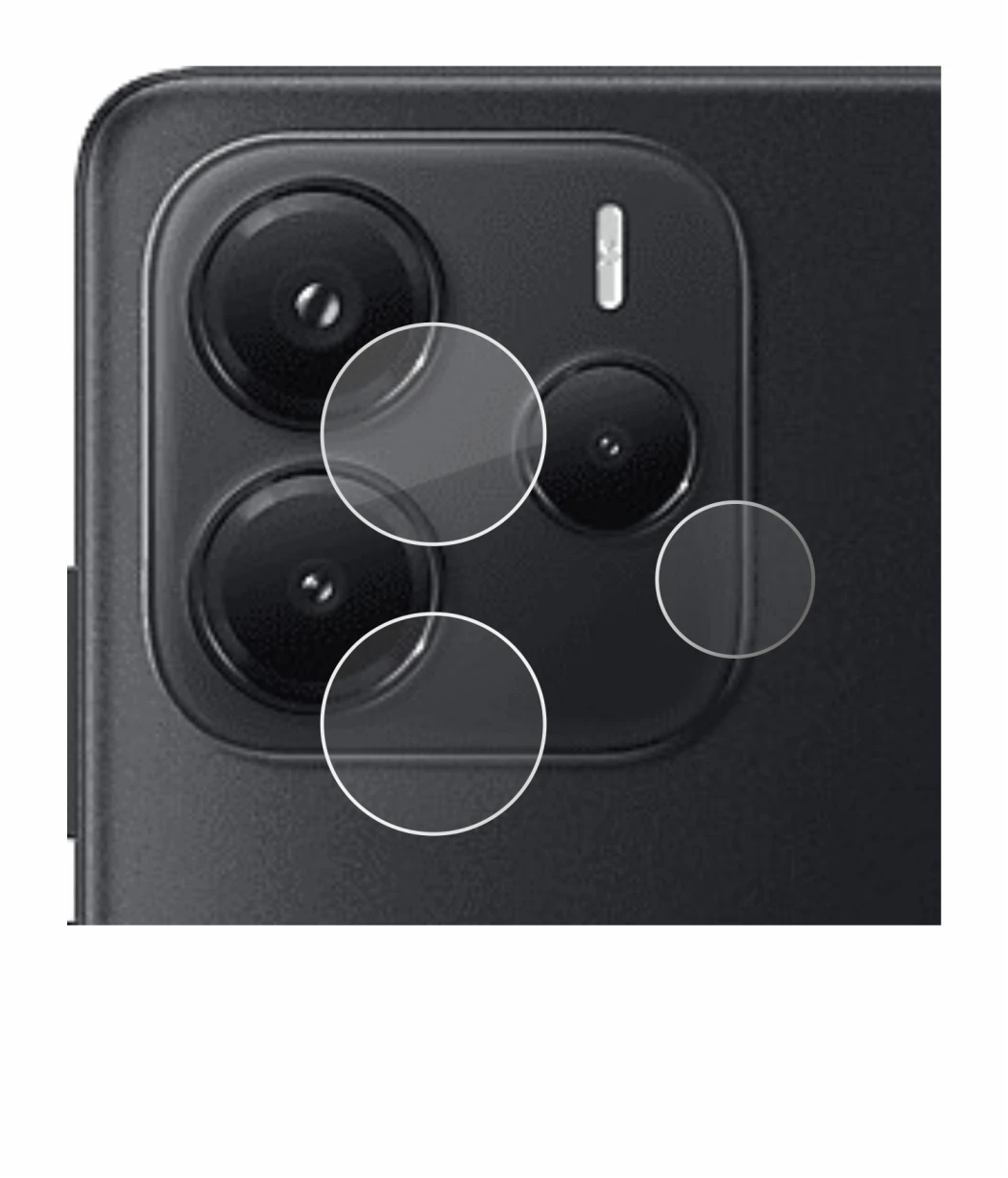 Immagine del dispositivo Xiaomi Redmi Note 14 (SOLO Fotocamera) con un'ampia varietà di protezioni per lo schermo.