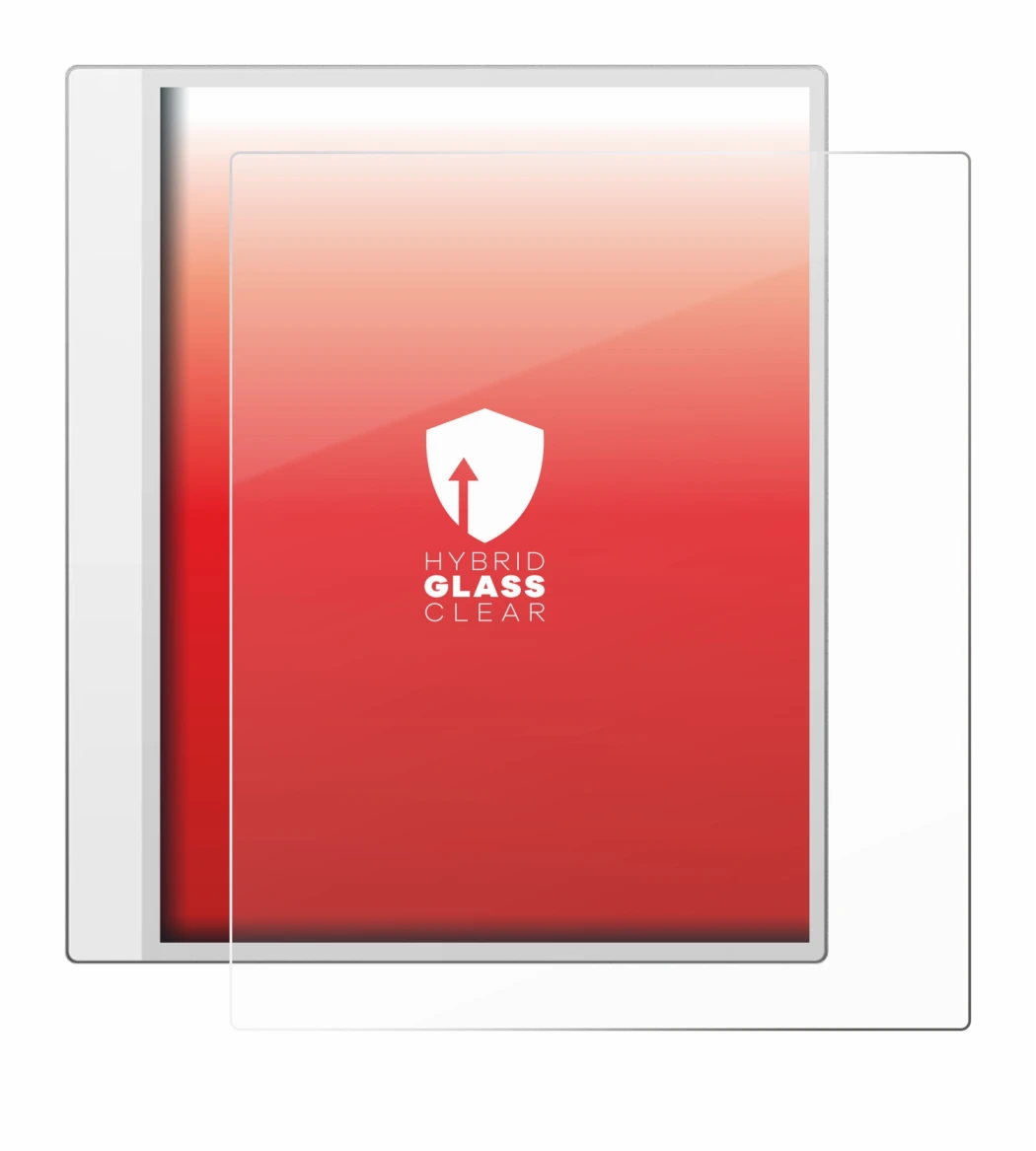 Immagine del dispositivo Boox Note Max con un'ampia varietà di protezioni per lo schermo.