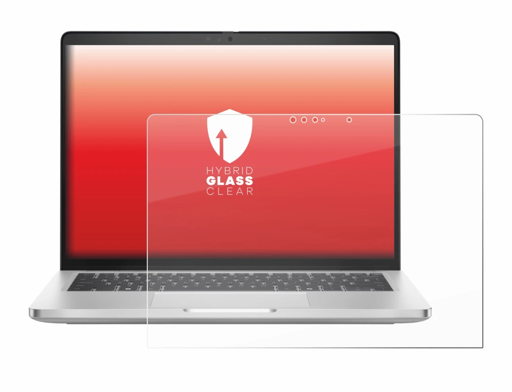 Immagine del dispositivo Dell Pro 14 Plus 2-in-1 PB14250 con un'ampia varietà di protezioni per lo schermo.