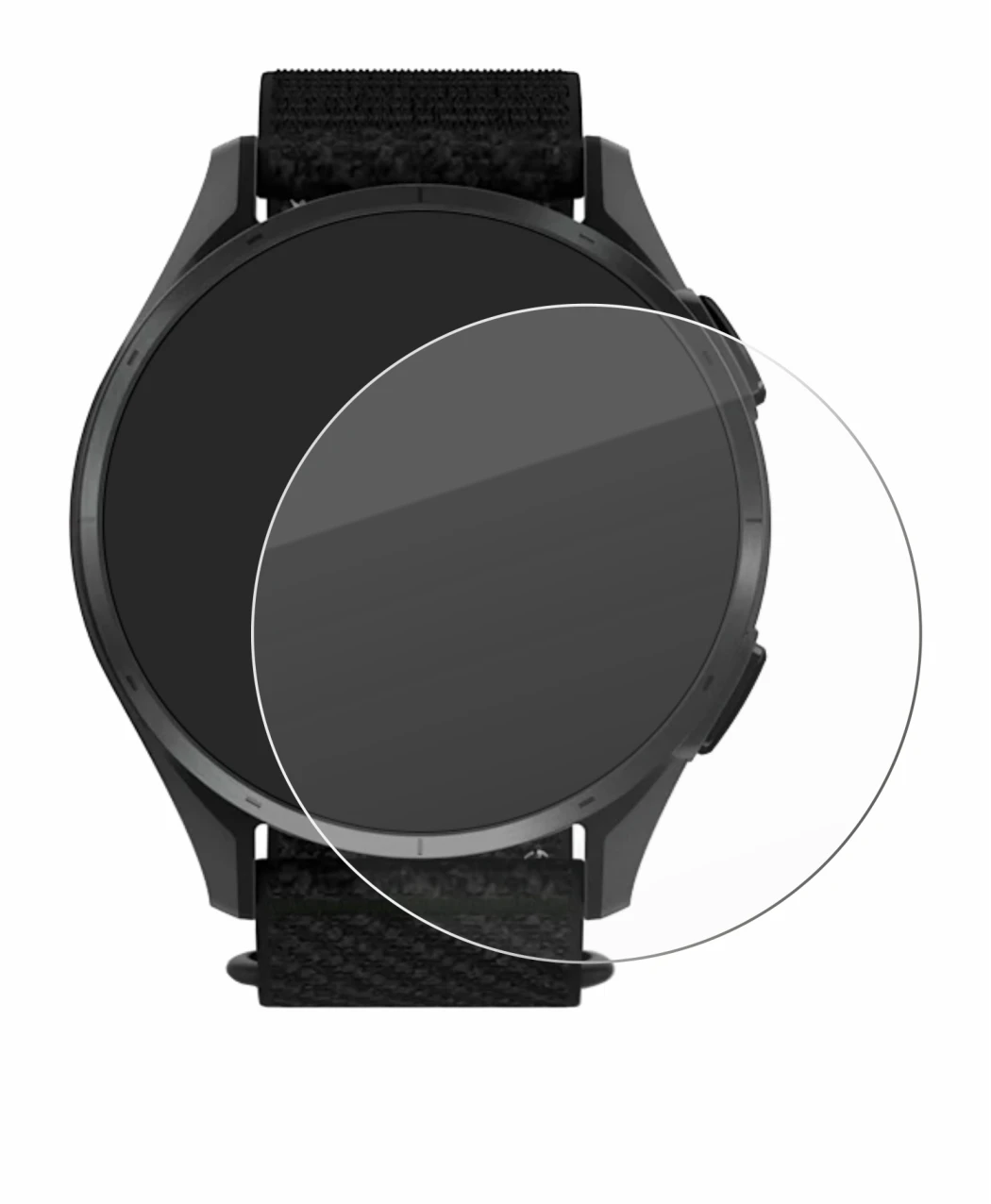 Immagine del dispositivo Garmin Approach S50 con un'ampia varietà di protezioni per lo schermo.