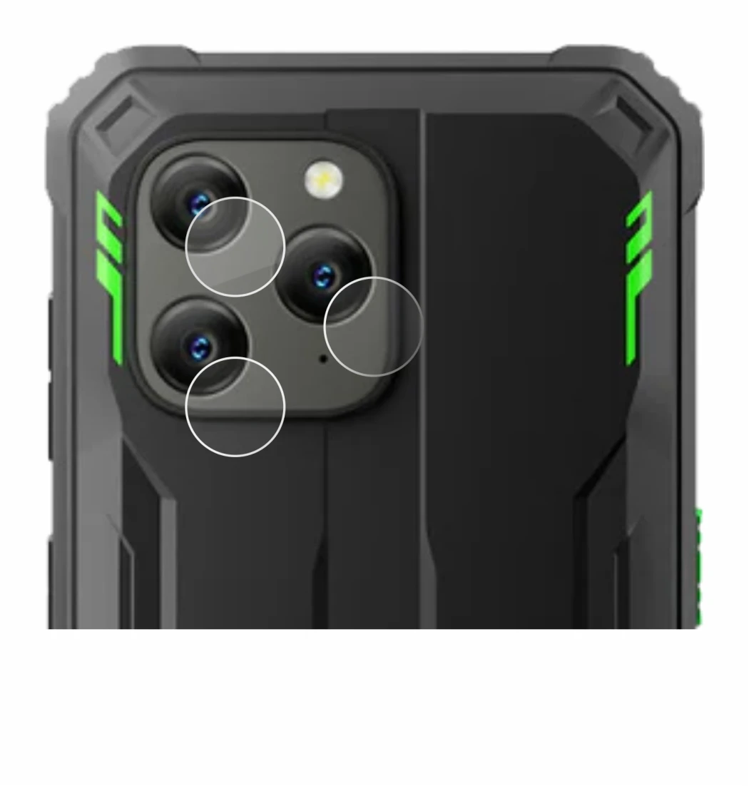 Immagine del dispositivo Blackview BV5300 Plus (SOLO Fotocamera) con un'ampia varietà di protezioni per lo schermo.