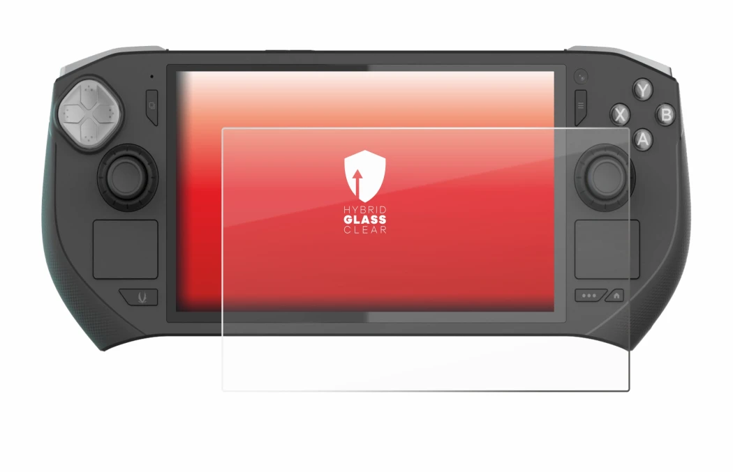 Immagine del dispositivo Zotac Gaming Zone con un'ampia varietà di protezioni per lo schermo.