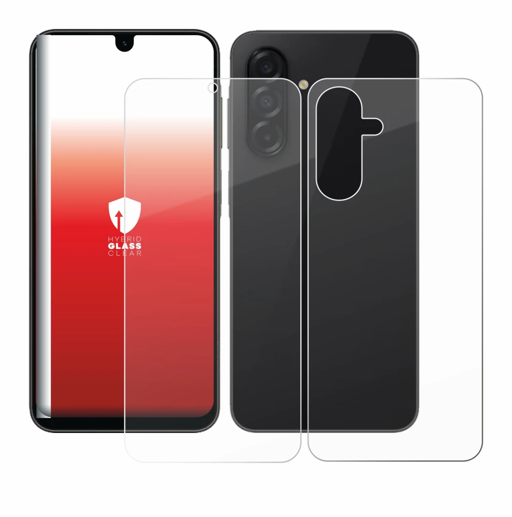 Immagine del dispositivo Samsung Galaxy A26 5G (Fronte+Retro) con un'ampia varietà di protezioni per lo schermo.