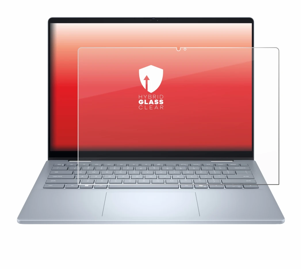 Immagine del dispositivo Dell 14 Plus 2-in-1 con un'ampia varietà di protezioni per lo schermo.