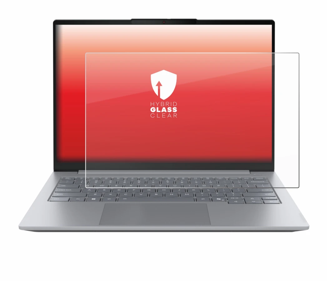 Immagine del dispositivo Lenovo ThinkBook 14 Gen 8 con un'ampia varietà di protezioni per lo schermo.