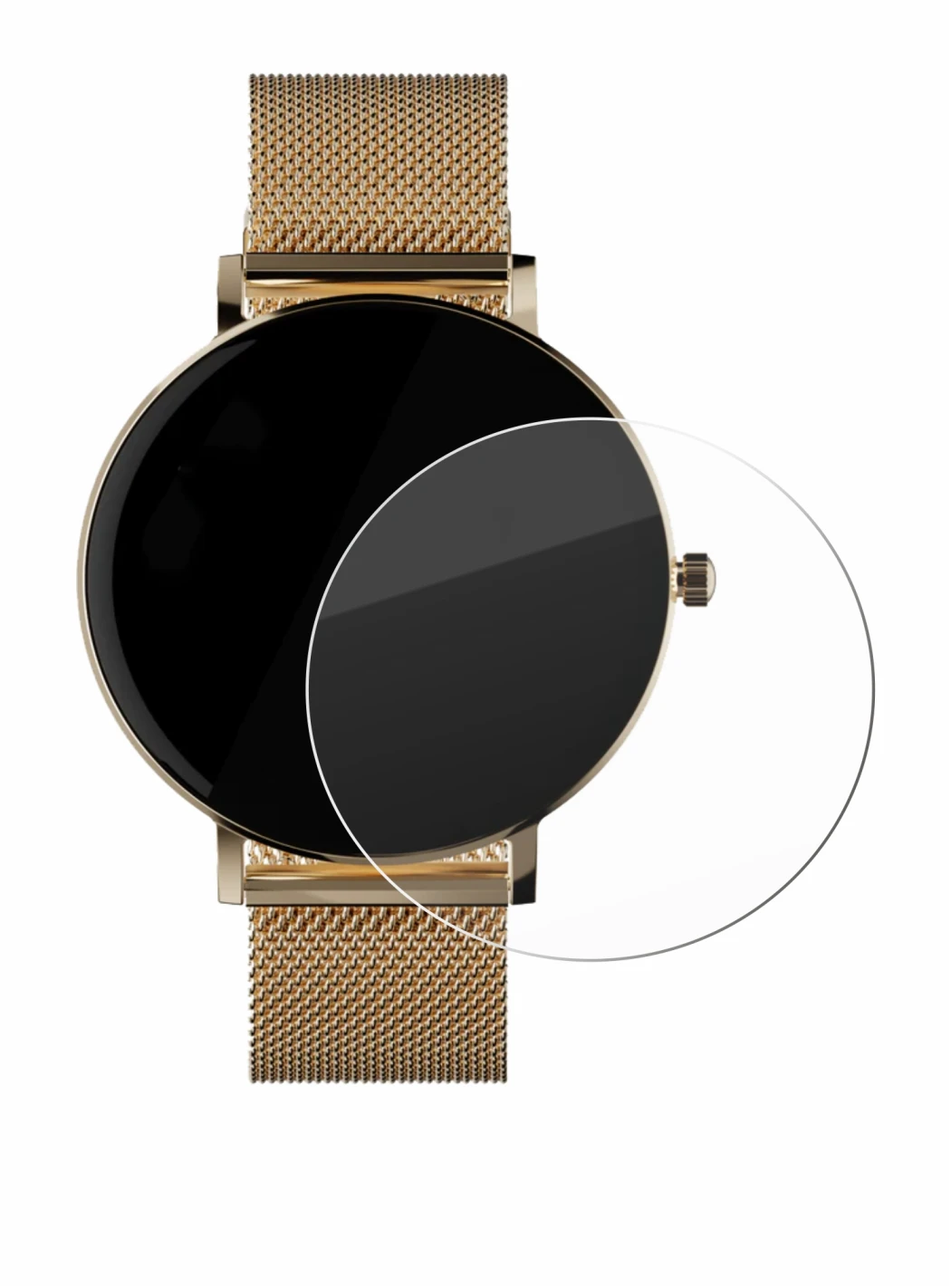 Immagine del dispositivo ZenWatch Venice Pro con un'ampia varietà di protezioni per lo schermo.