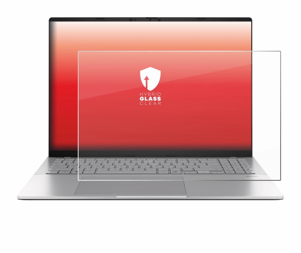 Immagine del dispositivo ASUS Vivobook S16 S3607 con un'ampia varietà di protezioni per lo schermo.