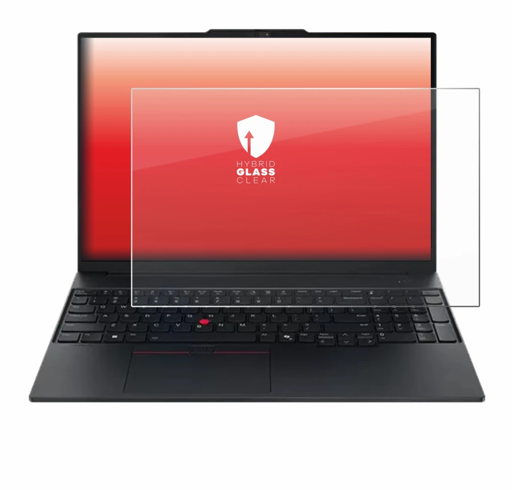 Immagine del dispositivo Lenovo ThinkPad E16 Gen 3 con un'ampia varietà di protezioni per lo schermo.