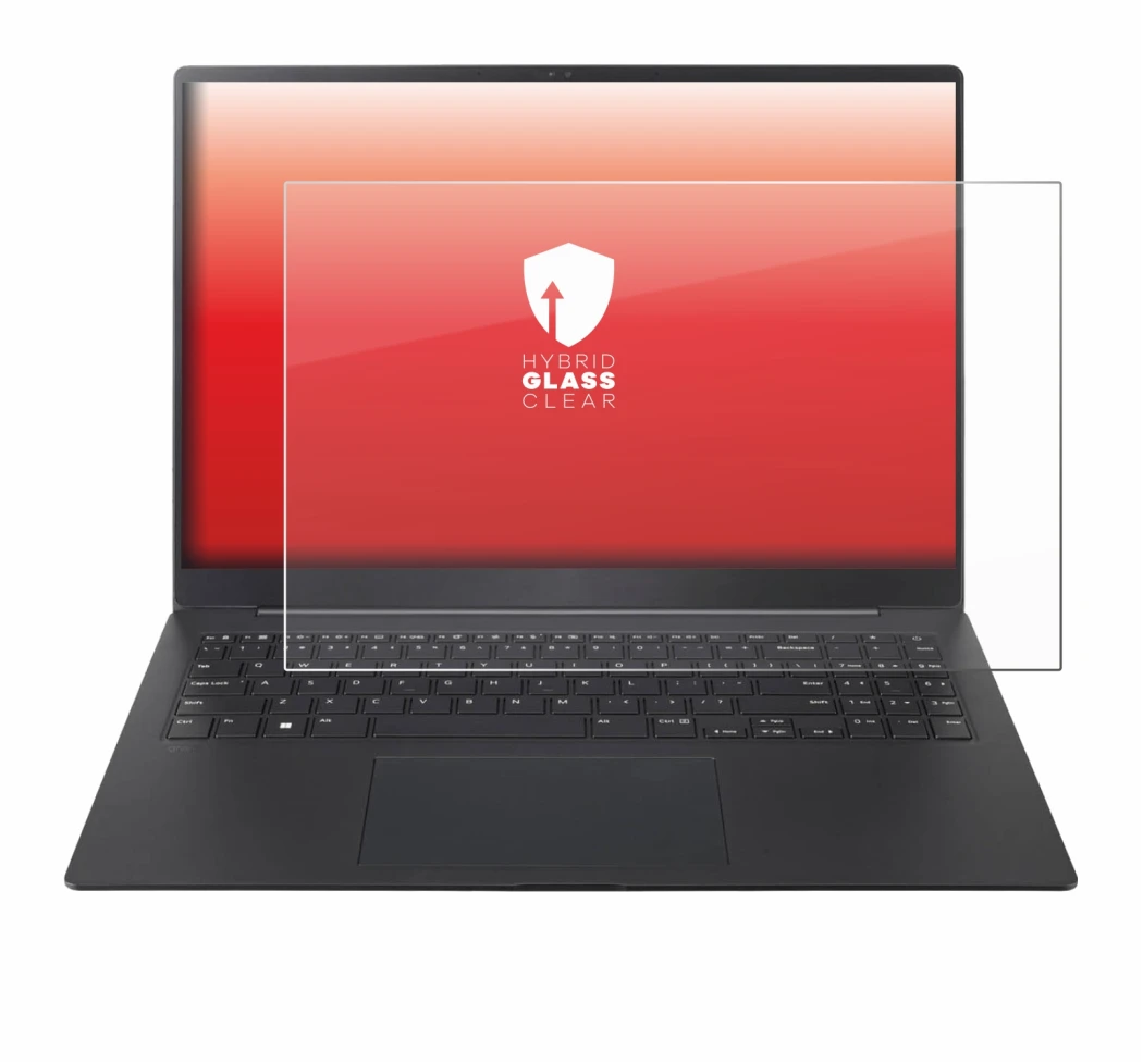 Immagine del dispositivo LG gram Pro 16 2025 con un'ampia varietà di protezioni per lo schermo.