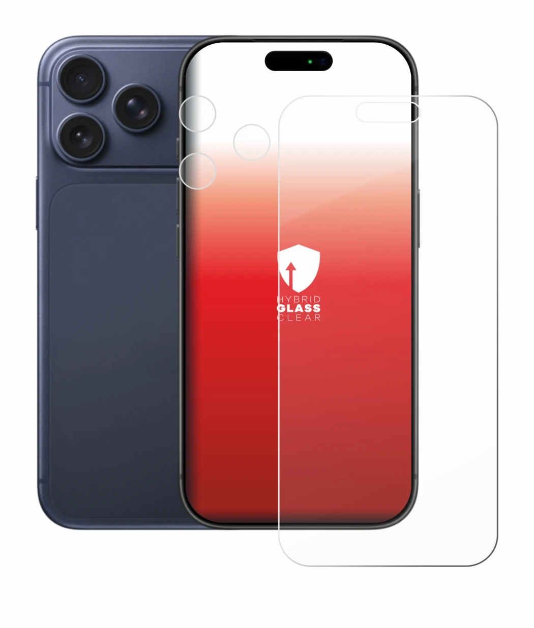 Immagine del dispositivo Apple iPhone 17 Pro Max (Fronte+Fotocamera) con un'ampia varietà di protezioni per lo schermo.