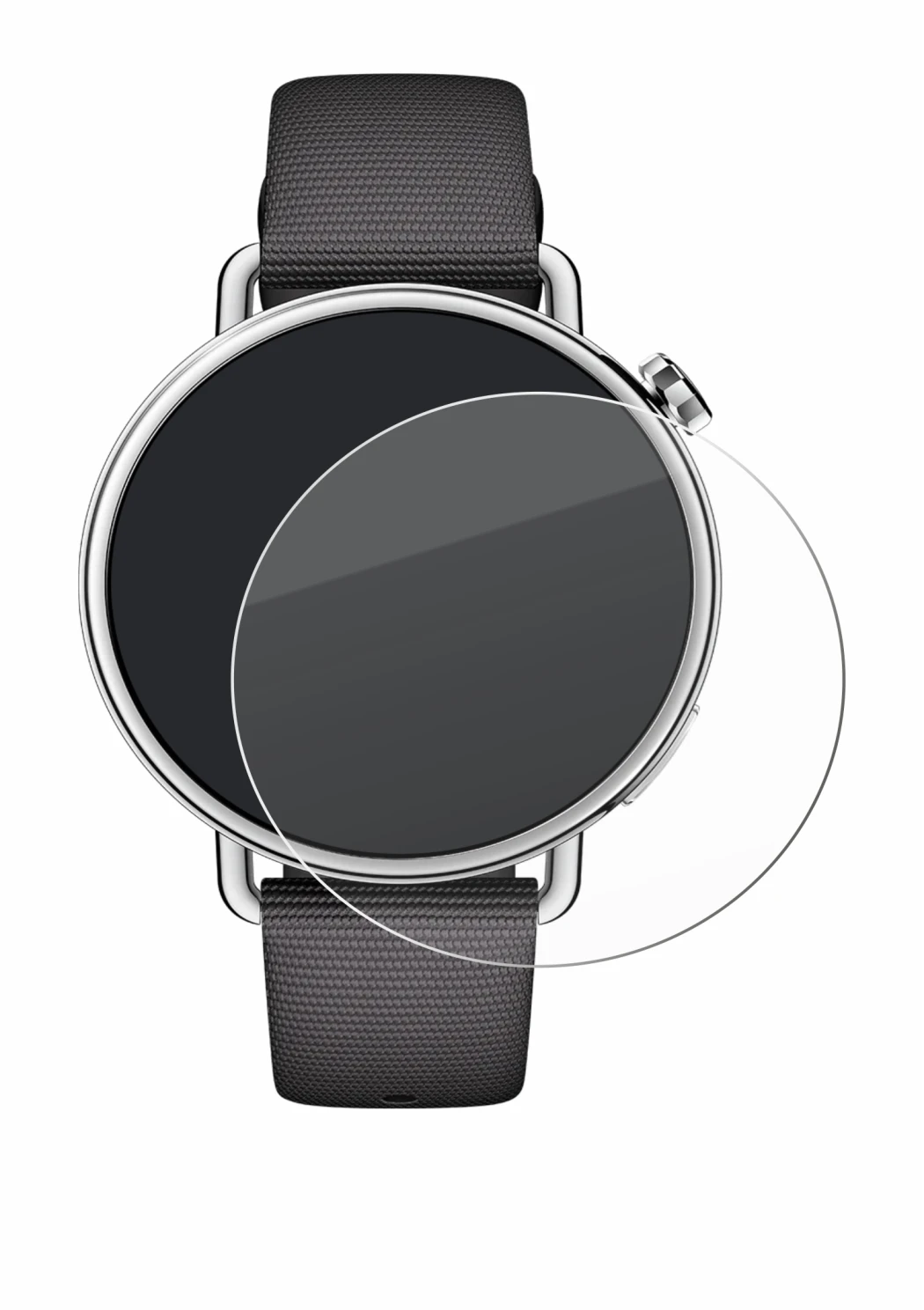 Immagine del dispositivo Xiaomi Watch S4 (41 mm) con un'ampia varietà di protezioni per lo schermo.