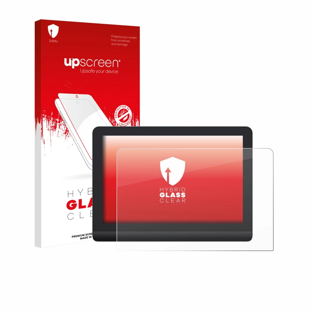 Parte frontale di una confezione del prodotto con il logo del marchio upscreen. Accanto è raffigurato il dispositivo XP-Pen Ar