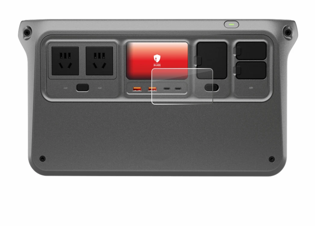 Immagine del dispositivo DJI Power 1000 con un'ampia varietà di protezioni per lo schermo.