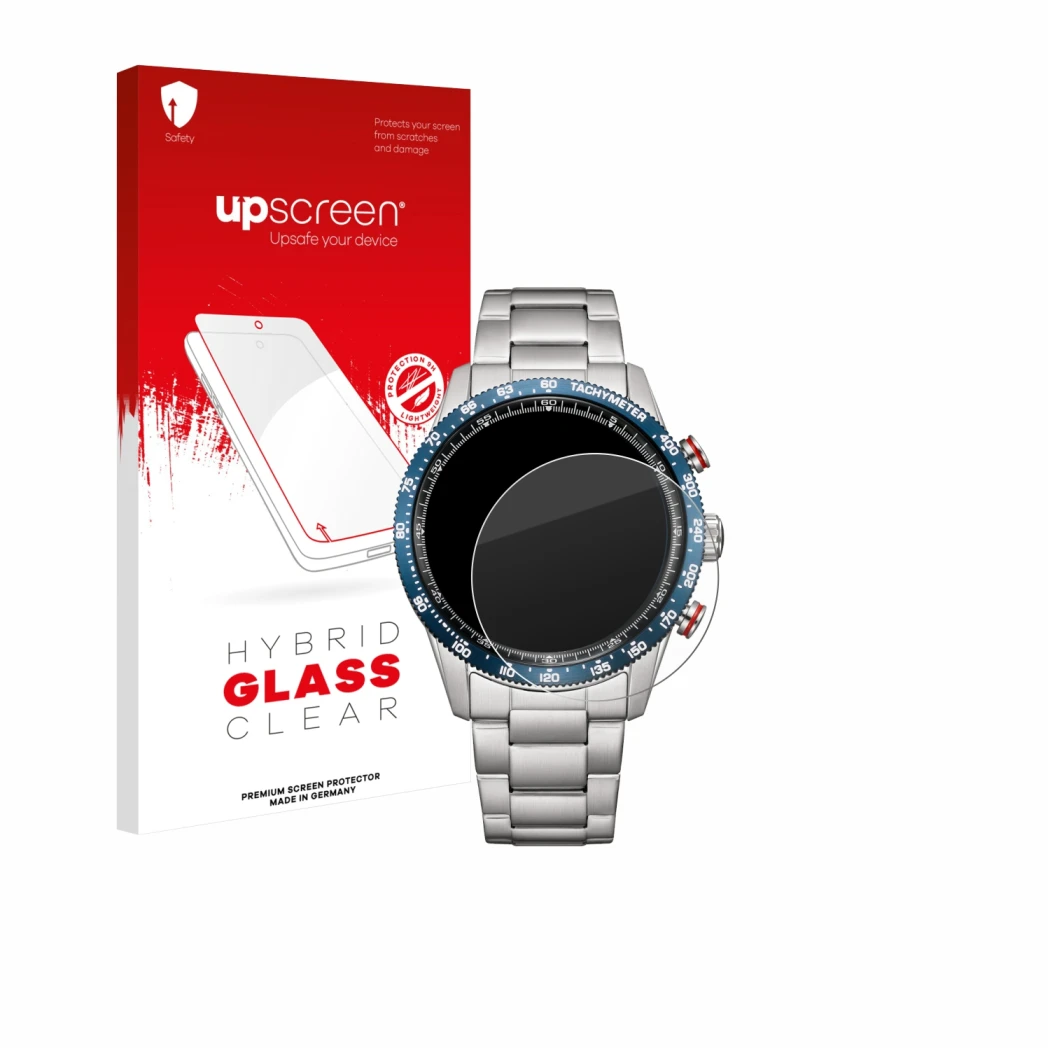 Parte frontale di una confezione del prodotto con il logo del marchio upscreen. Accanto è raffigurato il dispositivo Citizen C