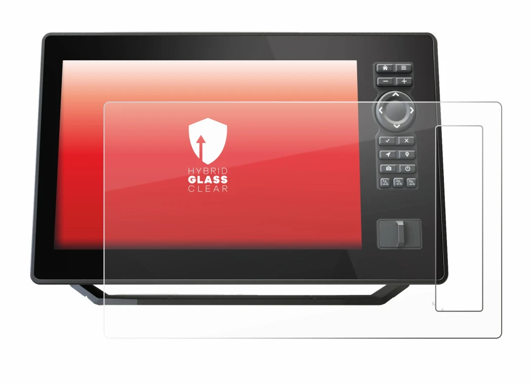 Immagine del dispositivo Humminbird Xplore 9 con un'ampia varietà di protezioni per lo schermo.