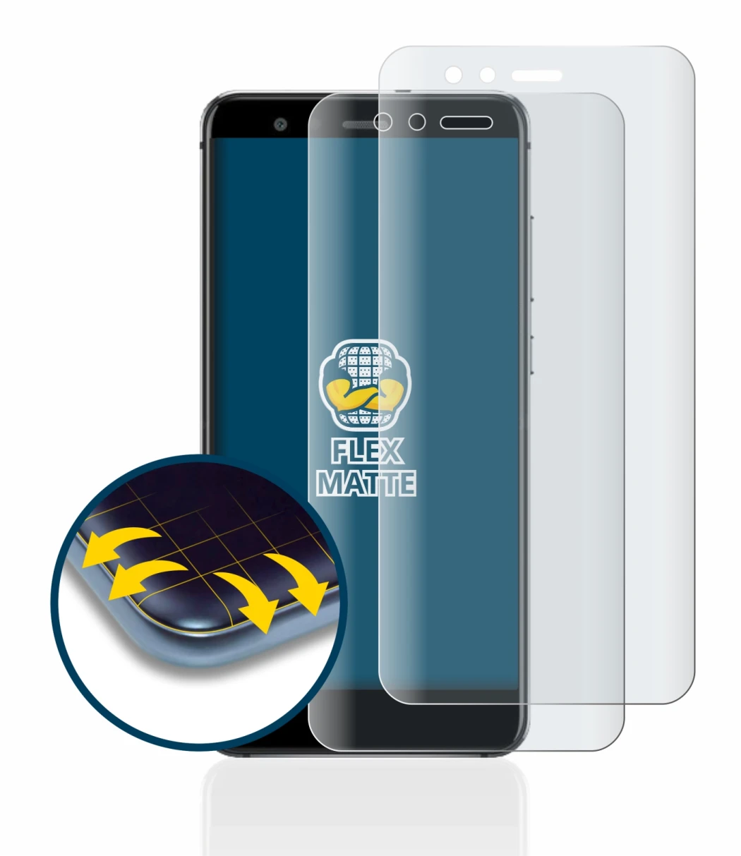 Immagine del dispositivo Huawei P10 Lite con un'ampia varietà di protezioni per lo schermo.