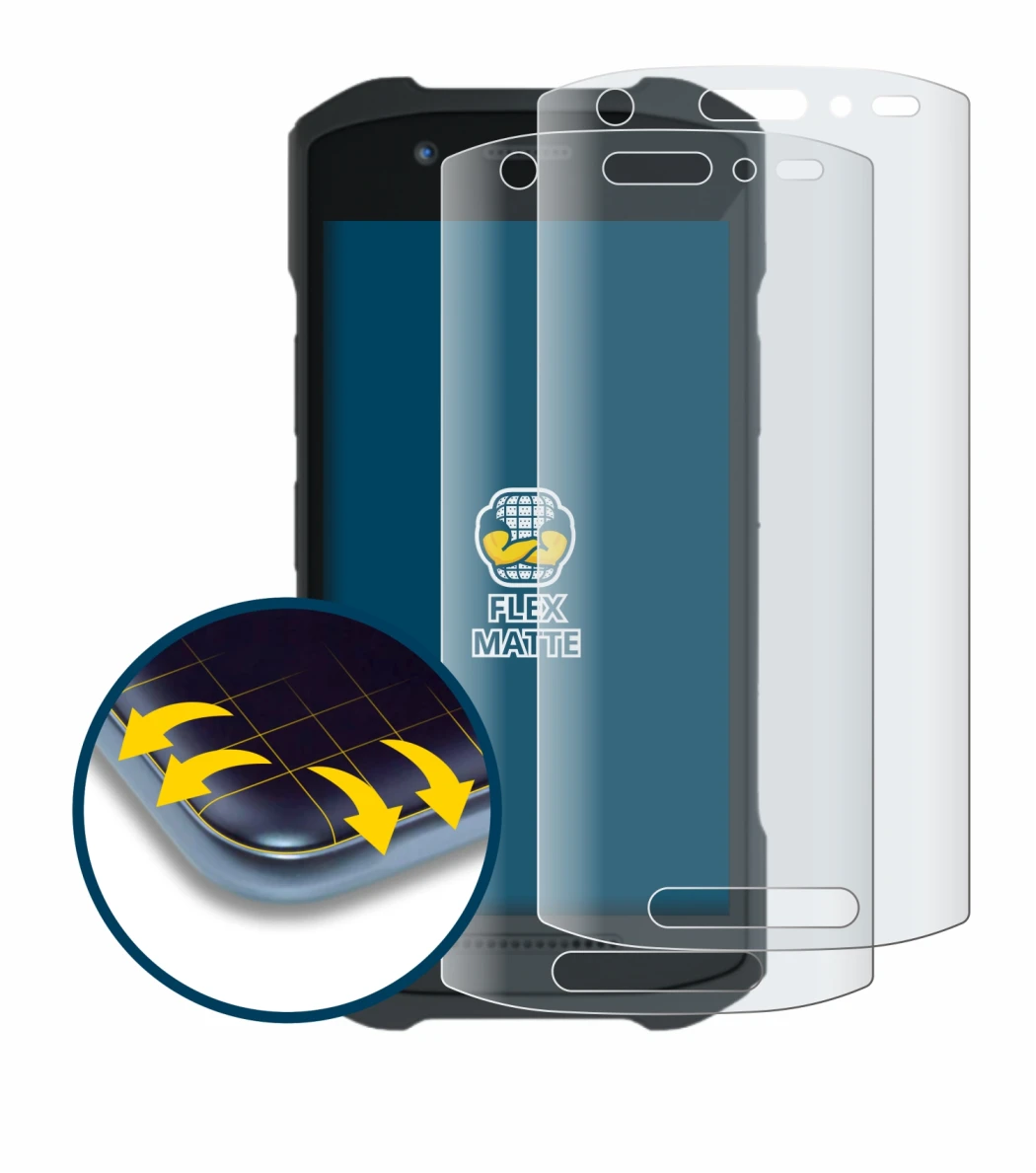 Immagine del dispositivo Zebra TC21 con un'ampia varietà di protezioni per lo schermo.