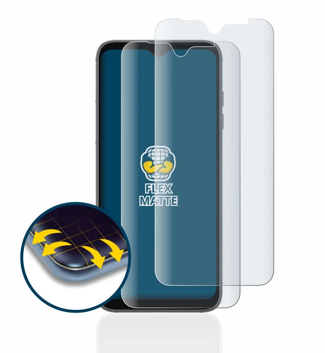 Immagine del dispositivo Fairphone 4 con un'ampia varietà di protezioni per lo schermo.