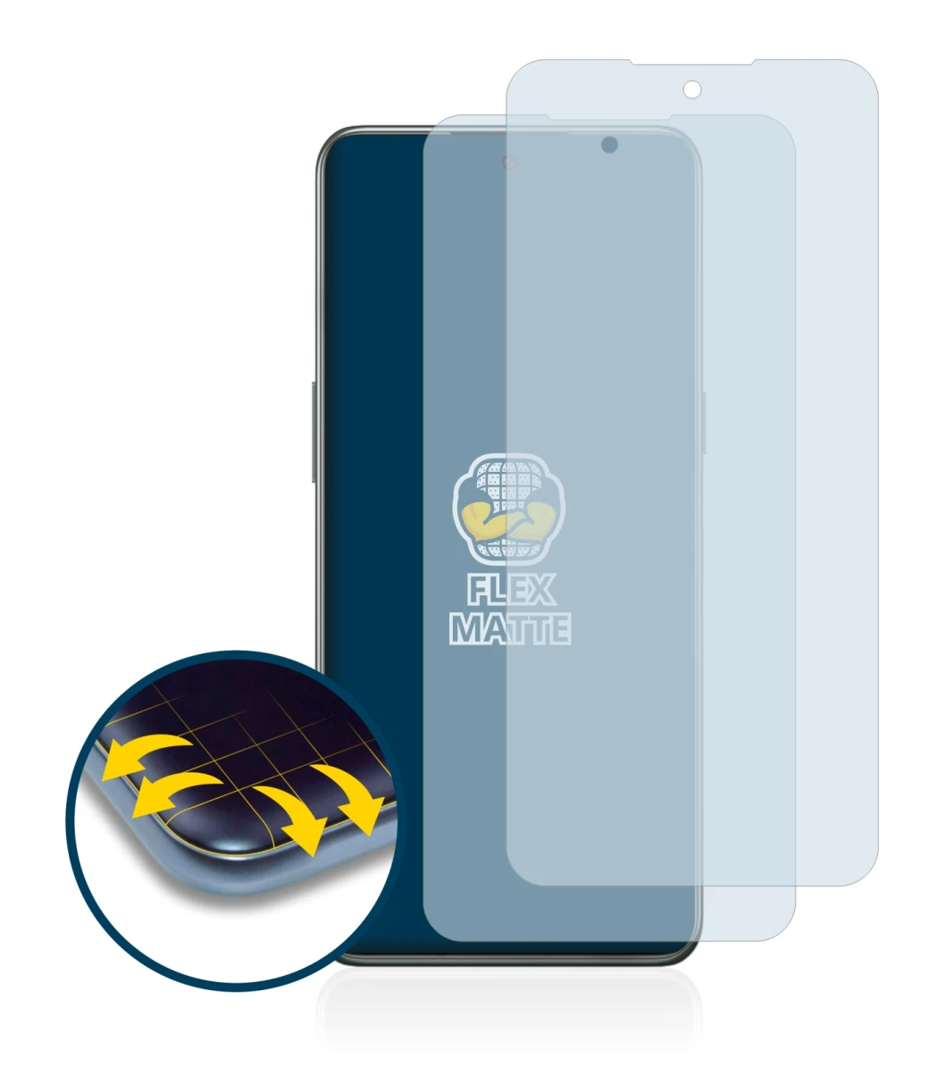 Immagine del dispositivo OnePlus 10T 5G con un'ampia varietà di protezioni per lo schermo.