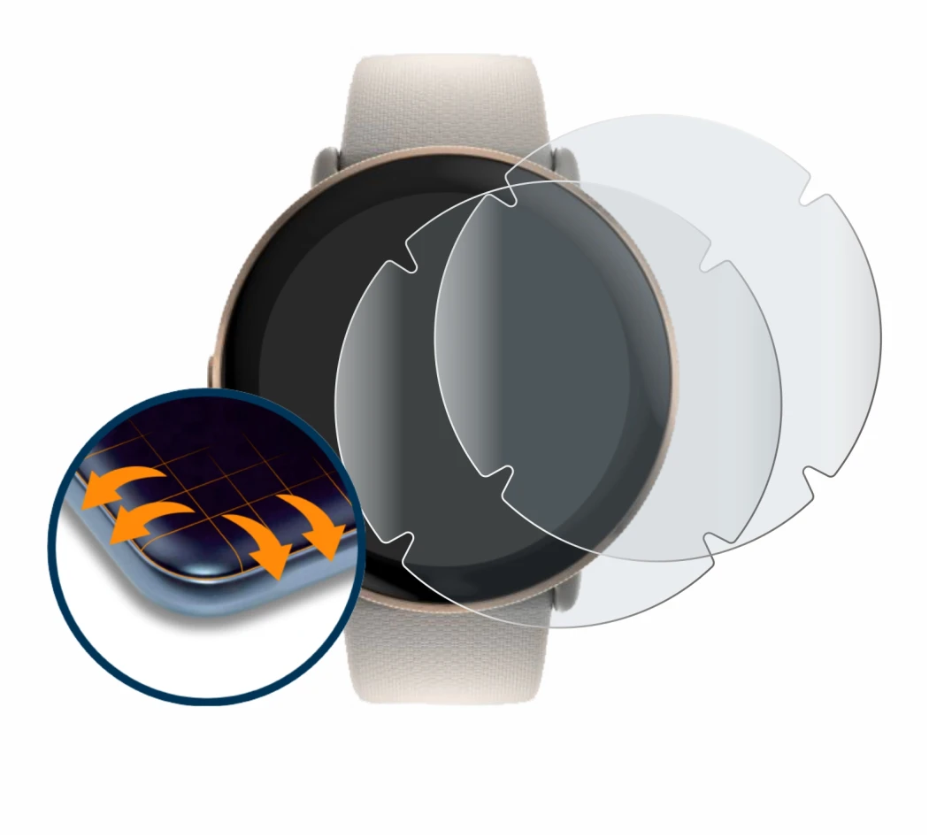 Immagine del dispositivo Polar Ignite 3 con un'ampia varietà di protezioni per lo schermo.