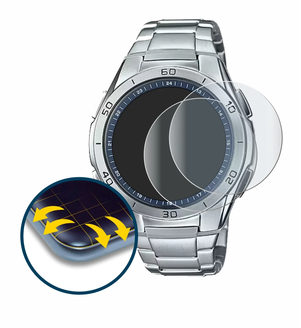 Immagine del dispositivo Casio WVA-M650D-2A con un'ampia varietà di protezioni per lo schermo.